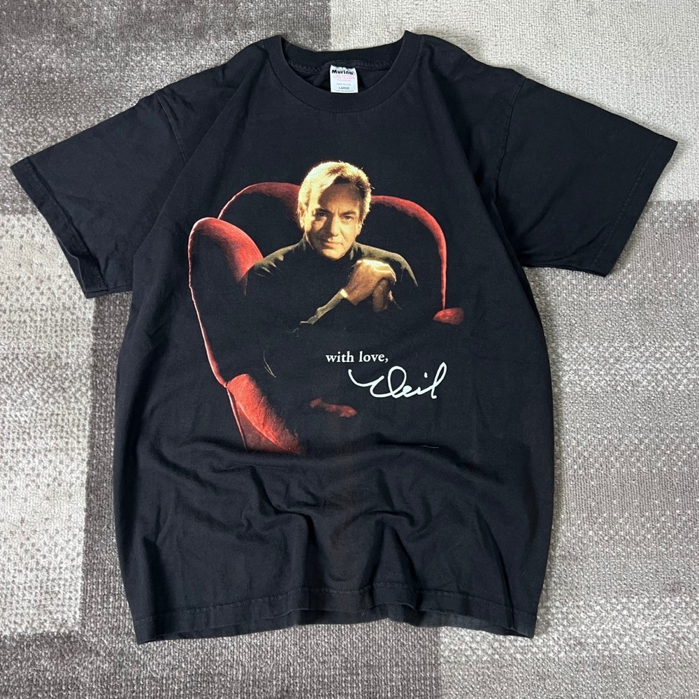 Vintage‎ Neil Diamond Graphic T Shirt Black Large Murina Made in USA 100% Cotton